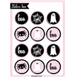 Stickers plancha Pink Ghost redondas 12s 1u